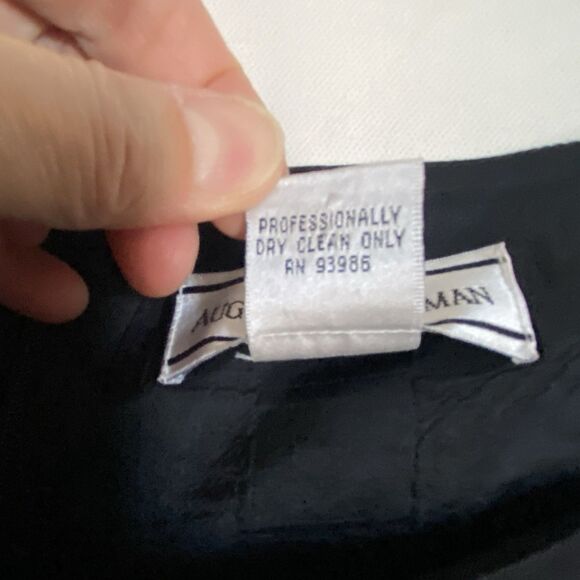 Vintage August Max Maxi Silk Dress 16W Black floral Sleeveless Coastal Scandi - Picture 8 of 13